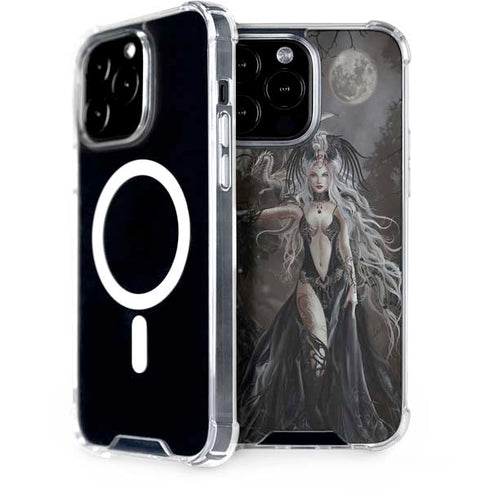 Gothic Princess with Silver Dragon by Nene Thomas iPhone Cases